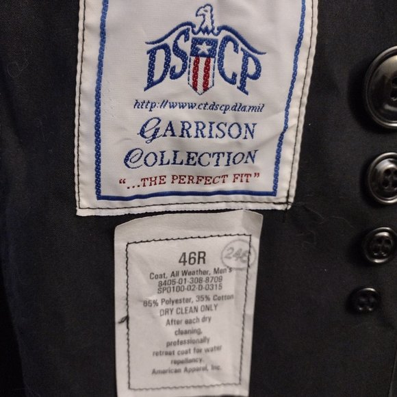 Military DSCP Defender Navy Fully Lined Trench coat  - 46R - Trench Jacket - Picture 12 of 12